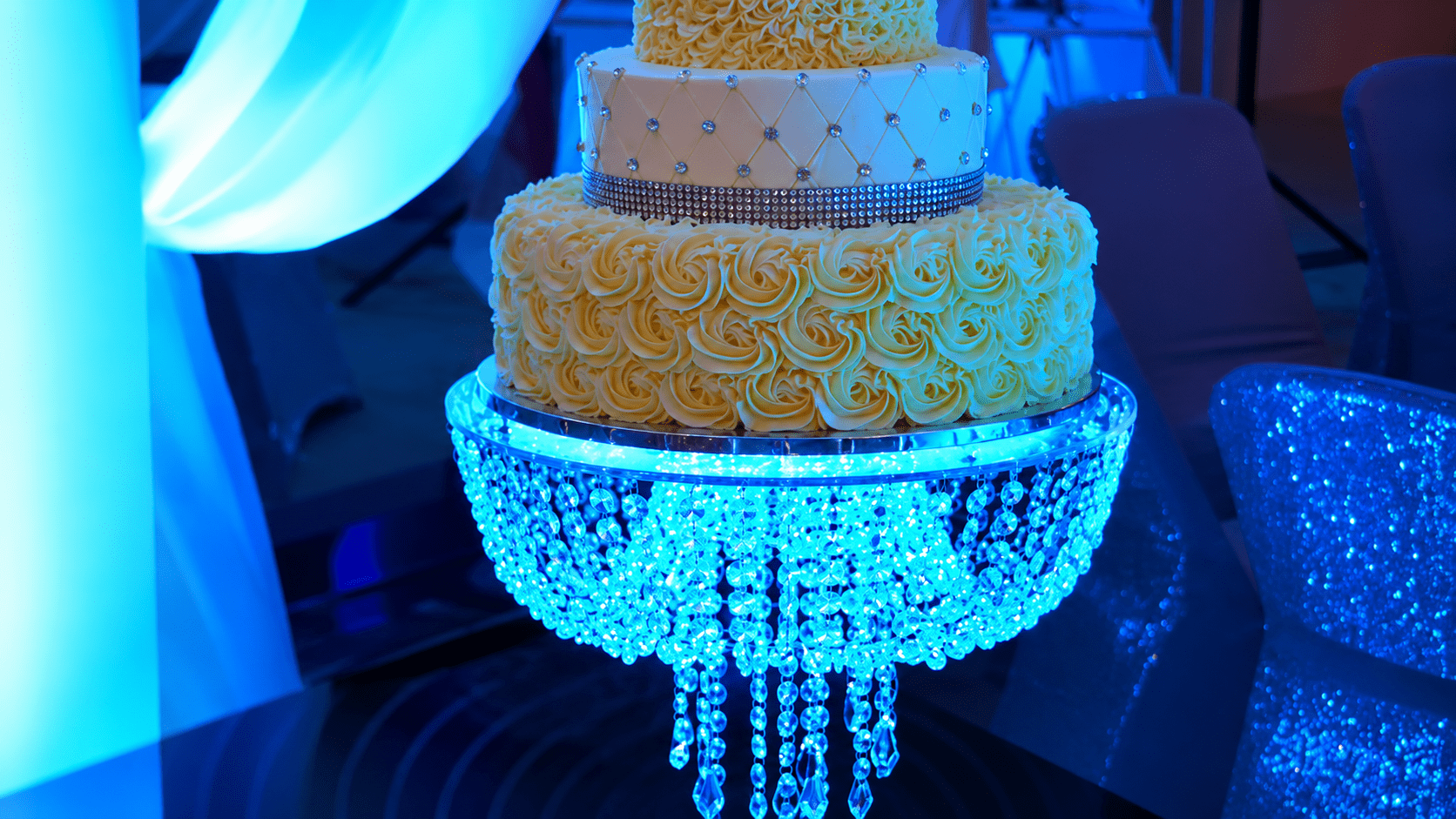 Elegant wedding dessert display