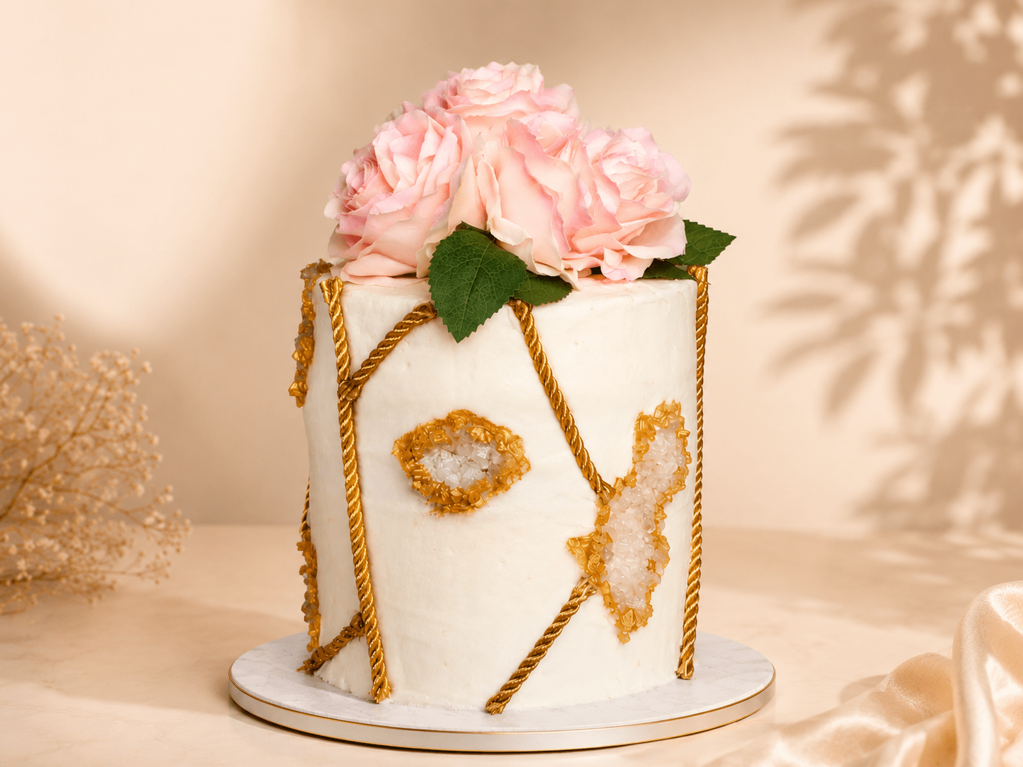 Elegant luxury cake by Irresistible Desserts